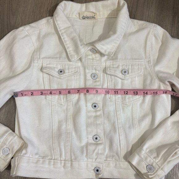 Event Blossom Bride White Denim Jacket Sz S/M Rhinestone Bridal Bachelorette - Picture 6 of 15